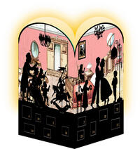 Christmas Morning Silhouette Advent Lantern Card With Envelope