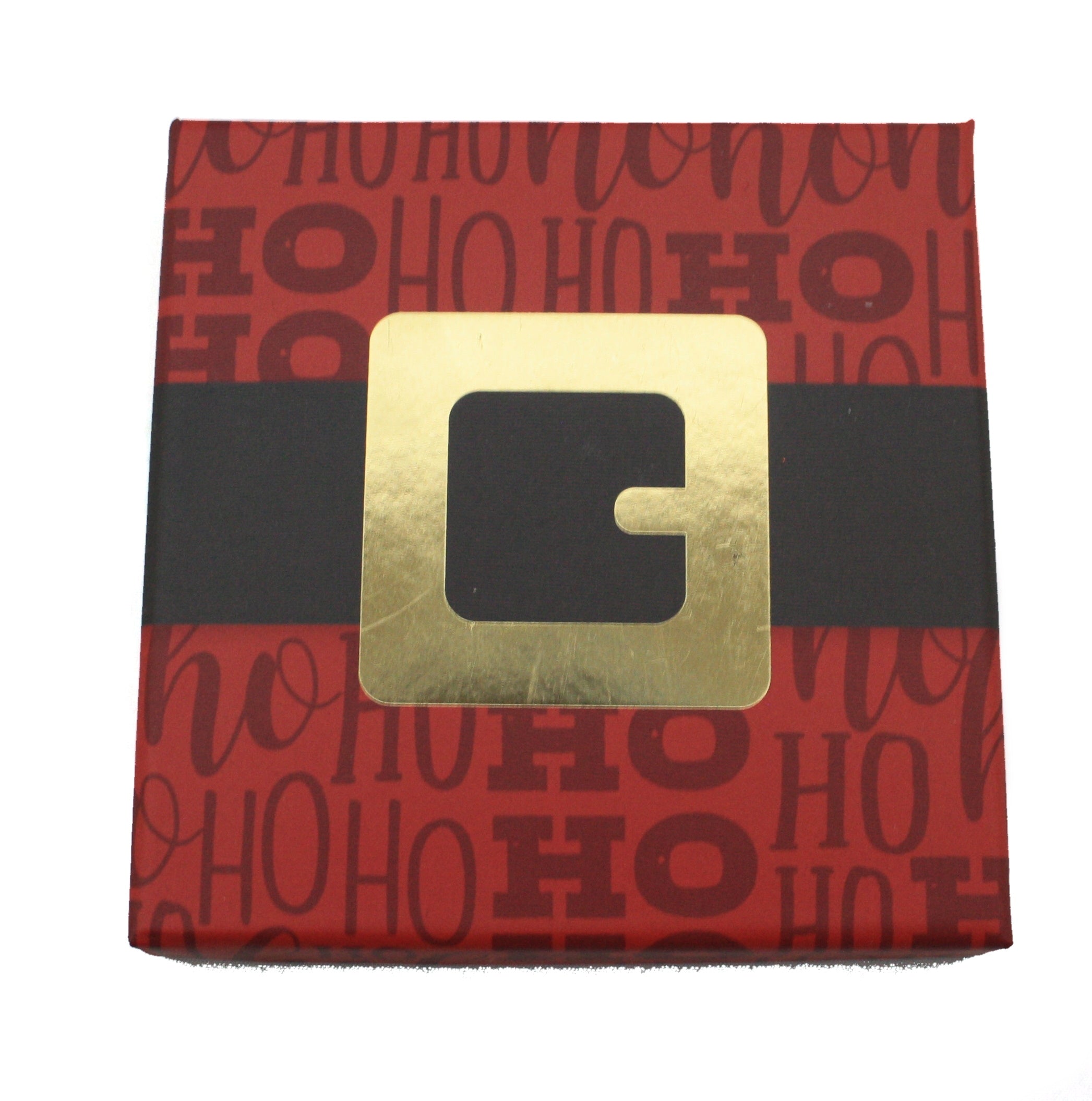 Christmas Square Gift Card Holder - Santa's Belt