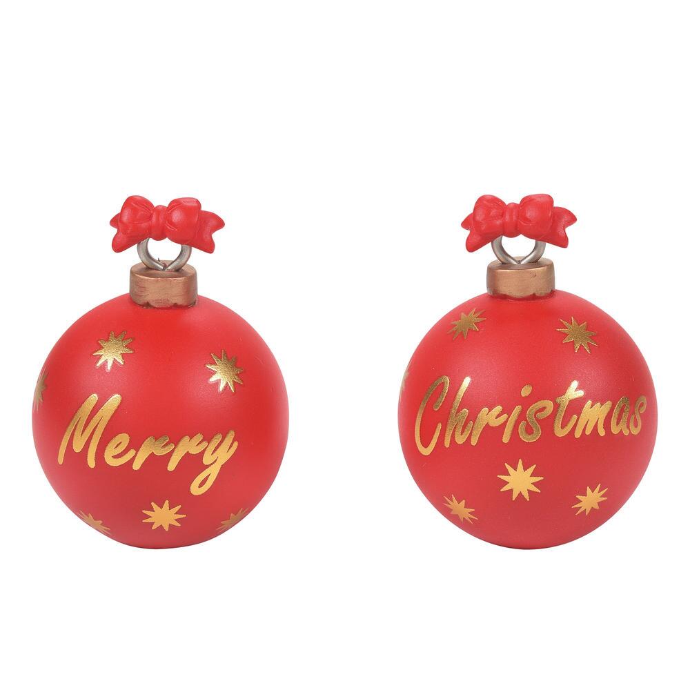 Christmas Welcome Landscape Ornament - Set of 2