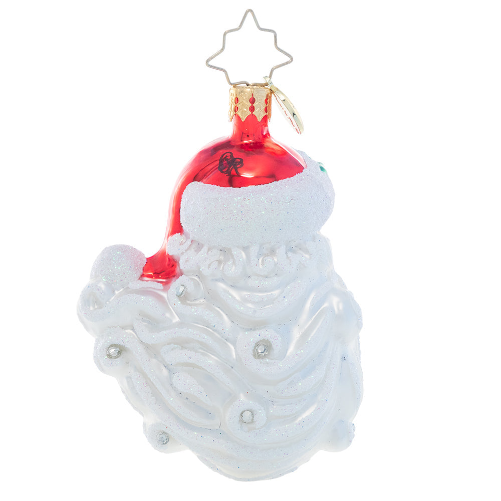 Christopher Radko Little Gem Glass Ornament - Jolly With A Dash Of Holly