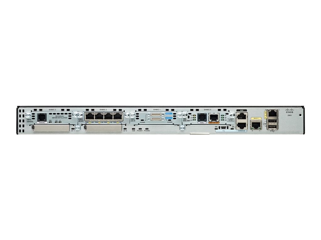 Cisco 2901 - - router - - 1GbE - WAN ports: 2 - rack-mountable - refurbished