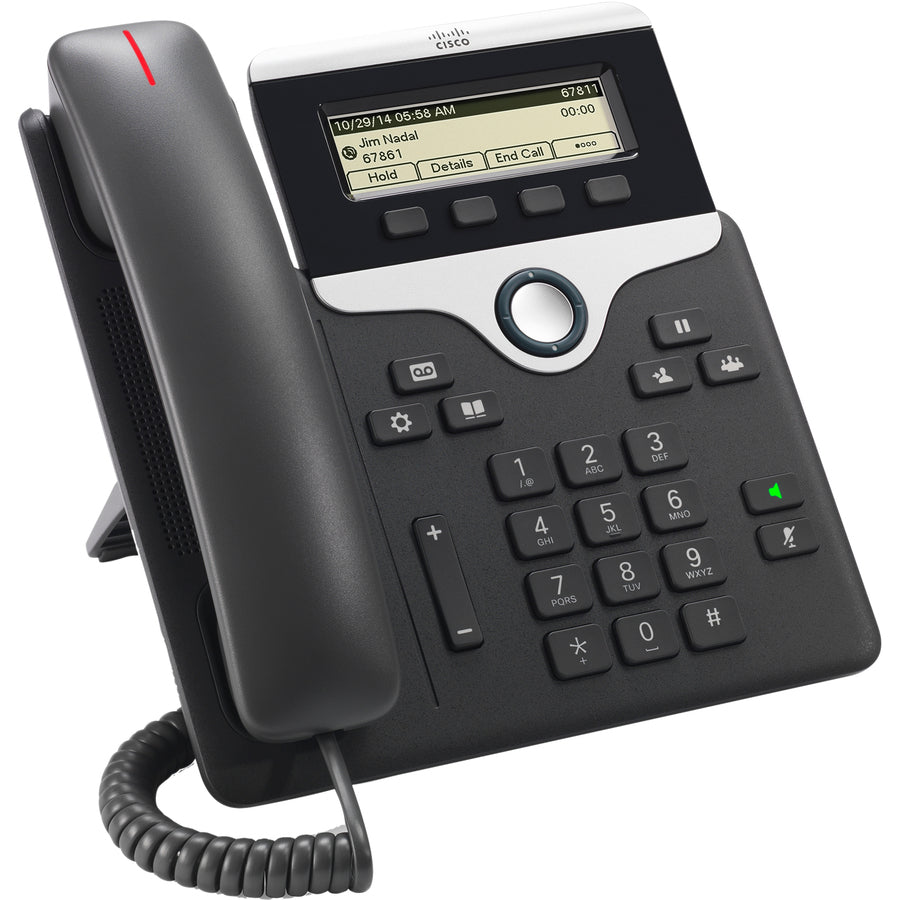 Cisco 7811 IP Phone - Refurbished - Corded - Corded - Wall Mountable, Desktop - Charcoal CP-7811-3PCC-K9-RF
