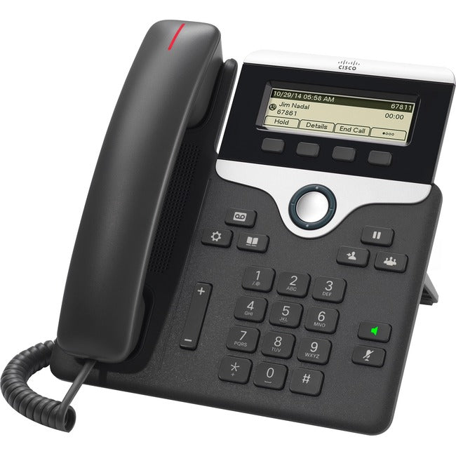 Cisco 7811 IP Phone - Refurbished - Corded - Corded - Wall Mountable, Desktop - Charcoal CP-7811-3PCC-K9-RF