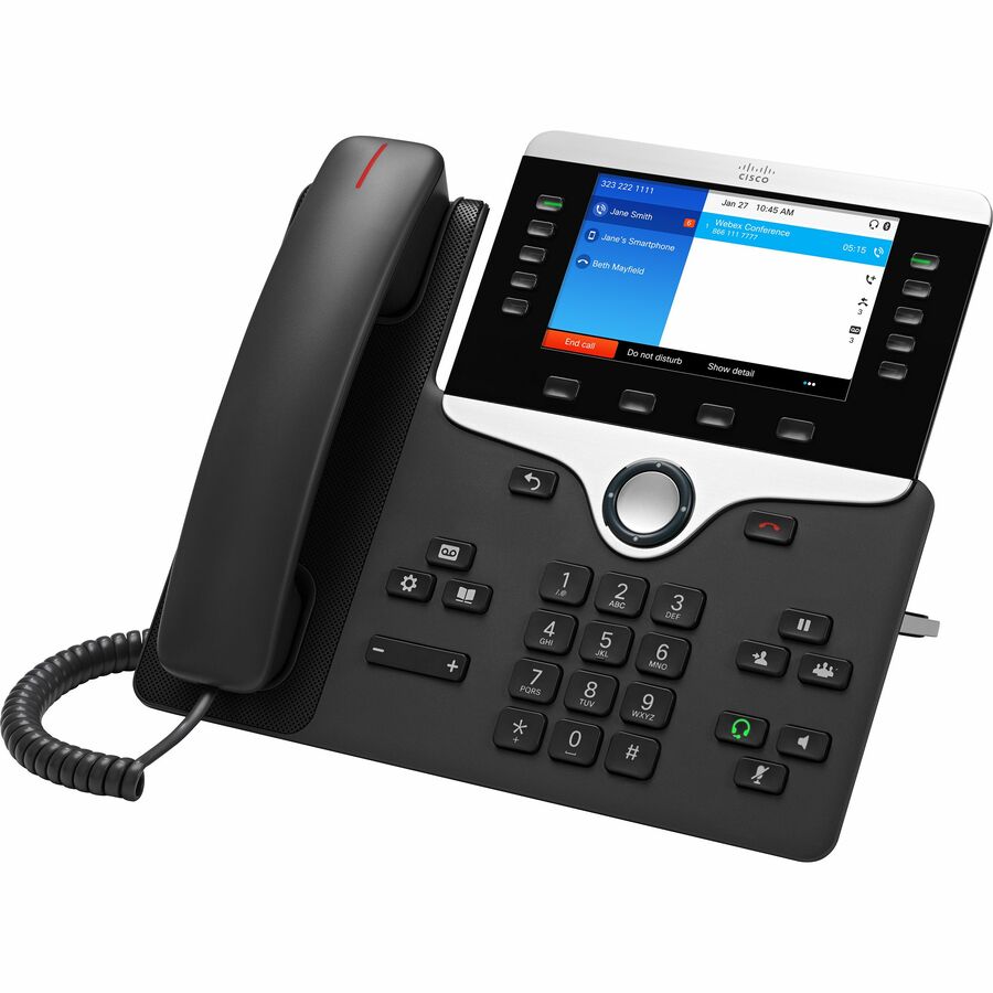 Cisco 8851 Ip Phone - Corded/Cordless - Corded - Bluetooth - Desktop, Wall Mountable - Charcoal