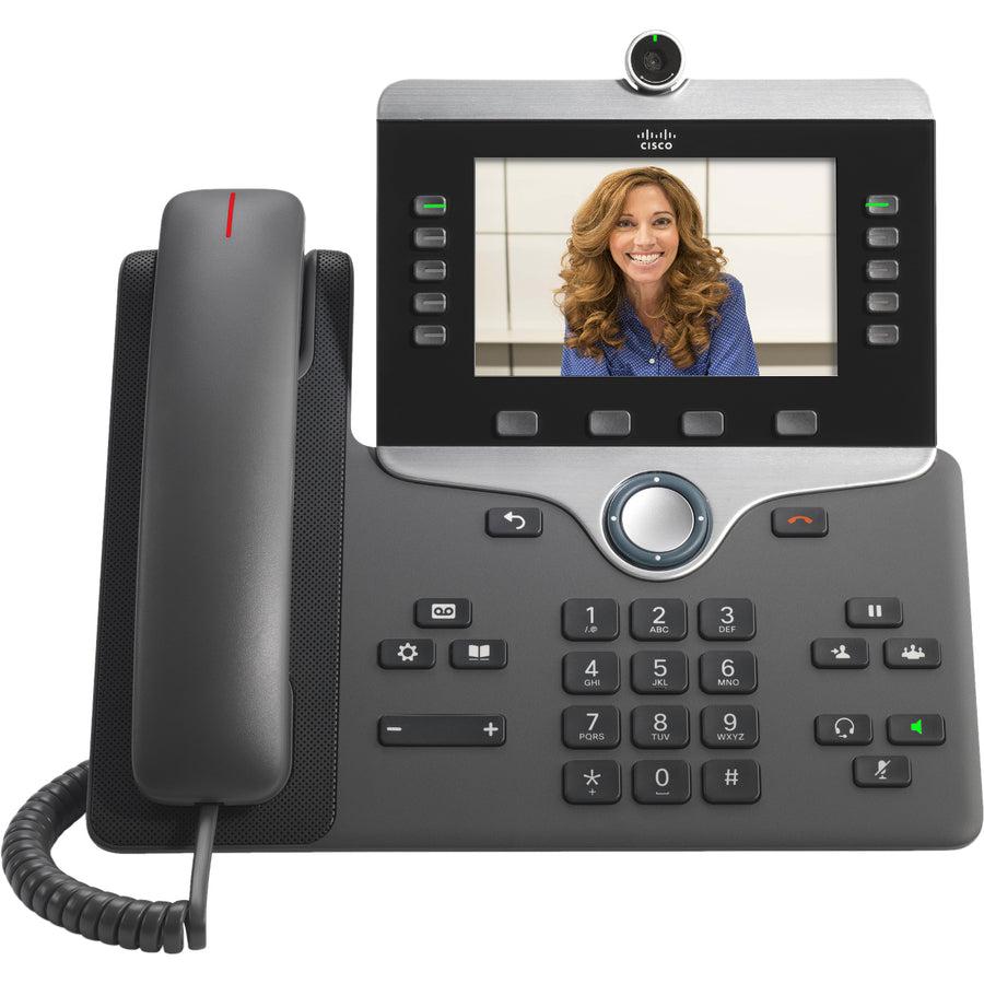 Cisco 8865 IP Phone - Corded/Cordless - Corded/Cordless - Wi-Fi, Bluetooth - Desktop, Wall Mountable - Charcoal CP-8865-3PCC-K9++=