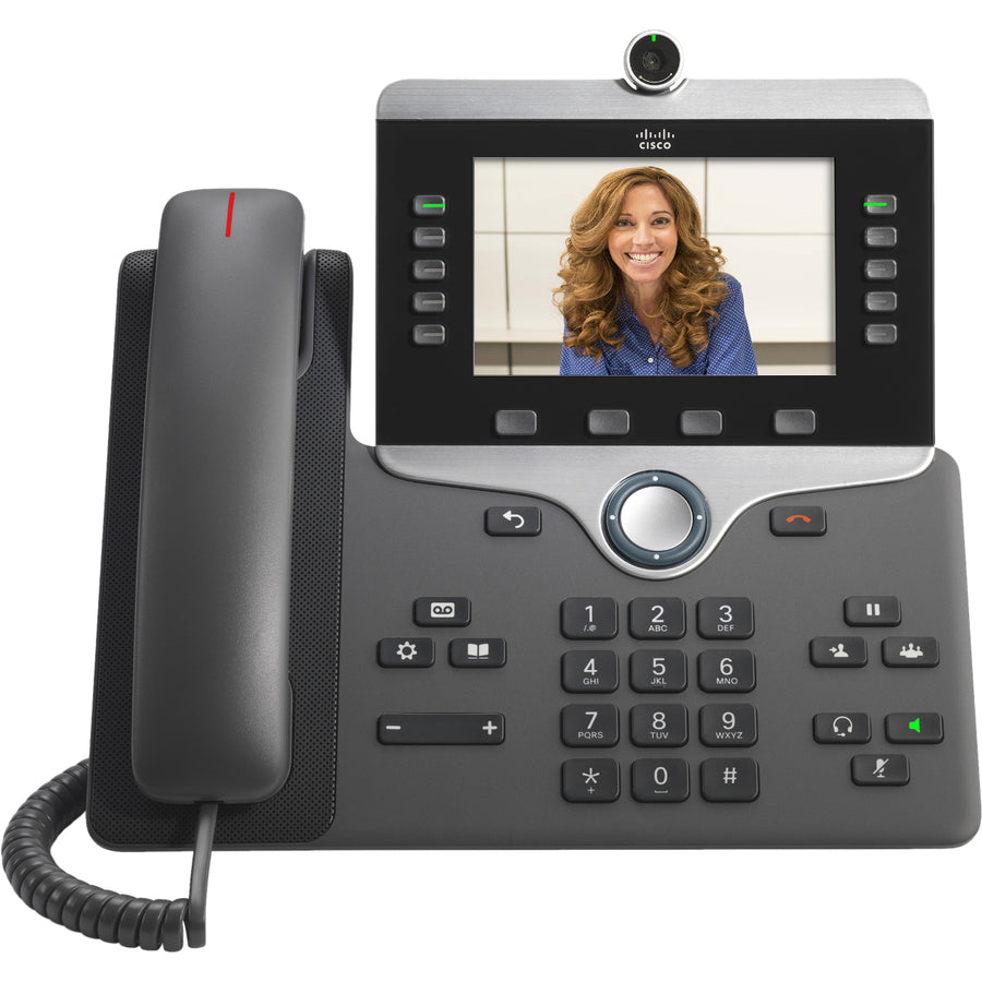 Cisco 8865 Ip Phone - Corded/Cordless - Corded/Cordless - Wi-Fi, Bluetooth - Desktop, Wall Mountable - Charcoal CP-8865-3PCC-K9=