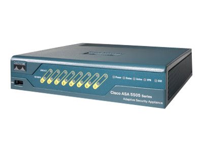 Cisco ASA 5505 Firewall Edition Bundle - Security appliance - 50 users - 100Mb LAN - refurbished