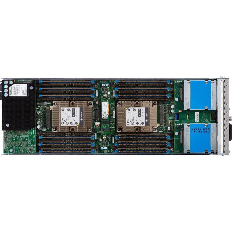 Cisco B200 M5 UCSB-B200M5-RSV1B Blade Server - 2 x Intel Xeon 6226R 2.80 GHz - 64 GB RAM - 240 GB SSD - (1 x 240GB) SSD Configuration - 12Gb/s SAS Controller TR-B200M5-RSV1B