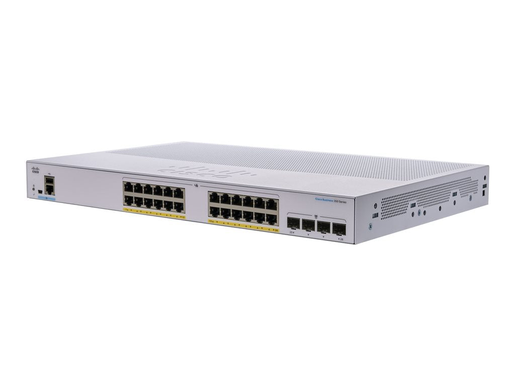 Cisco Business 350 Series 350-24P-4X - Switch - L3 - managed - 24 x 10/100/1000 (PoE+) + 4 x 10 Gigabit SFP+ -