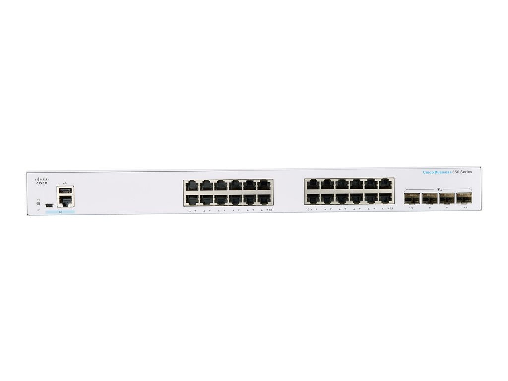 Cisco Business 350 Series CBS350-24T-4X - Switch - L3 - managed - 24 x 10/100/1000 + 4 x 10 Gigabit SFP+ -