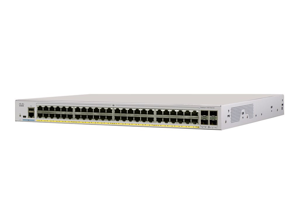Cisco Catalyst 1000-48PP-4G-L - Switch - managed - 12 x 10/100/1000 (PoE+) + 36 x 10/100/1000 + 4 x Gigabit SFP (uplink)