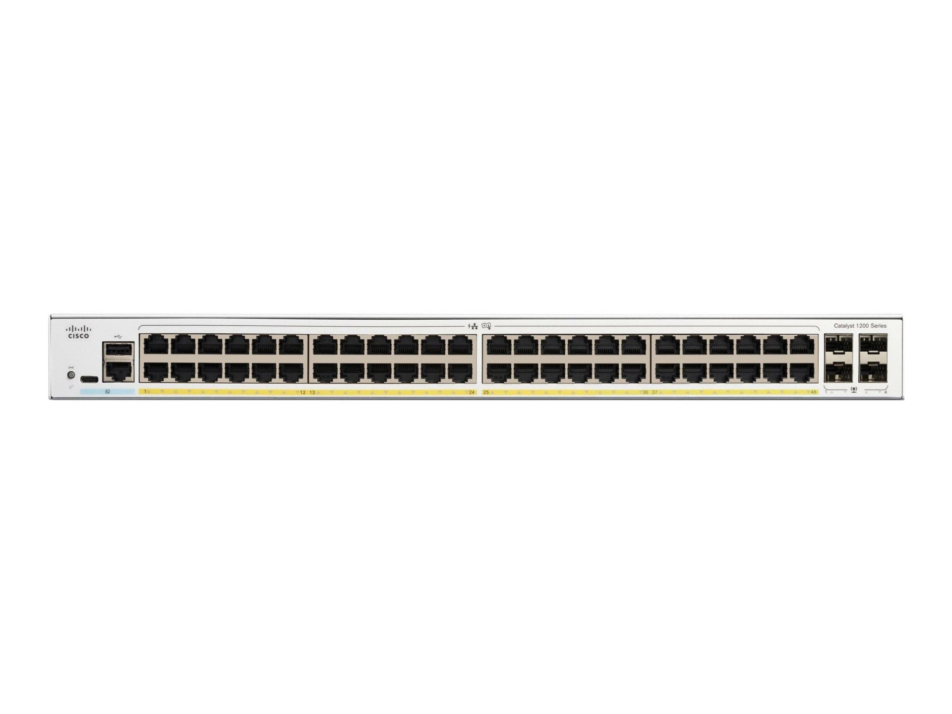 Cisco Catalyst 1200-48P-4G 48-Port PoE Gigabit Switch for Growing Networks