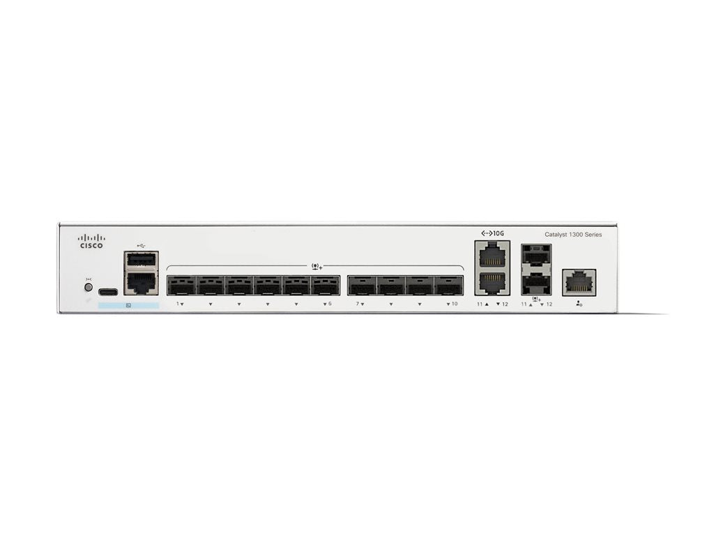 Cisco Catalyst 1300-12XS - Switch - L3 - smart - 12 x 10GBase-X + 2 x combo 10 Gigabit SFP+/RJ-45 - rack-mountable C1300-12XS