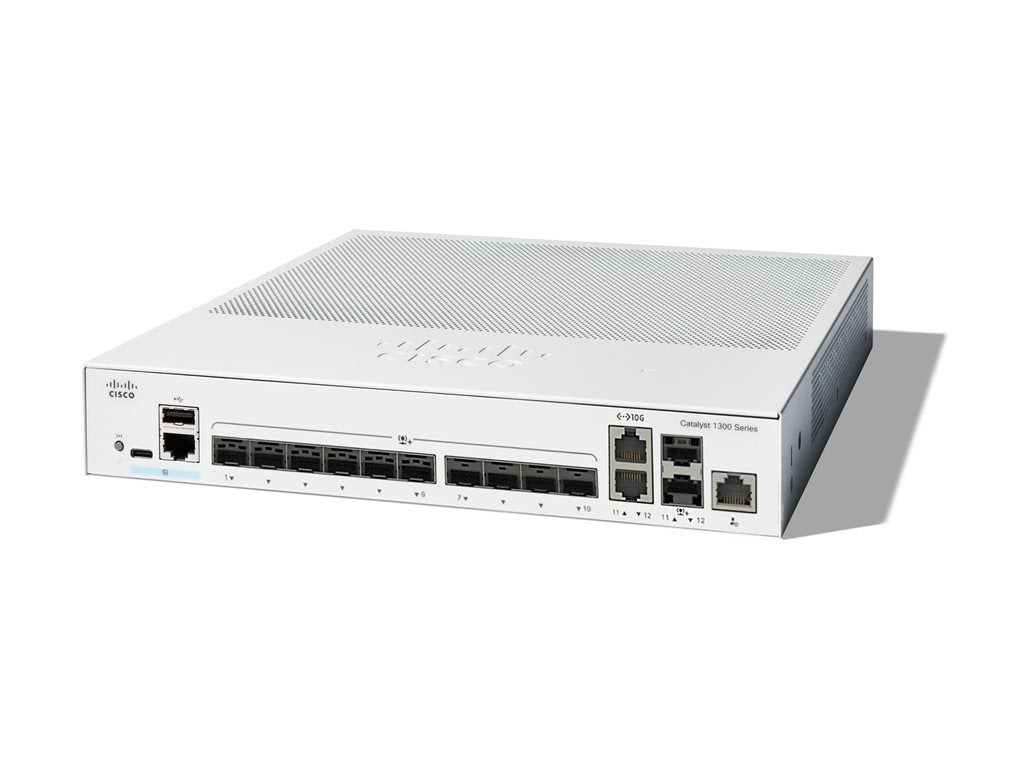 Cisco Catalyst 1300-12XS - Switch - L3 - smart - 12 x 10GBase-X + 2 x combo 10 Gigabit SFP+/RJ-45 - rack-mountable C1300-12XS