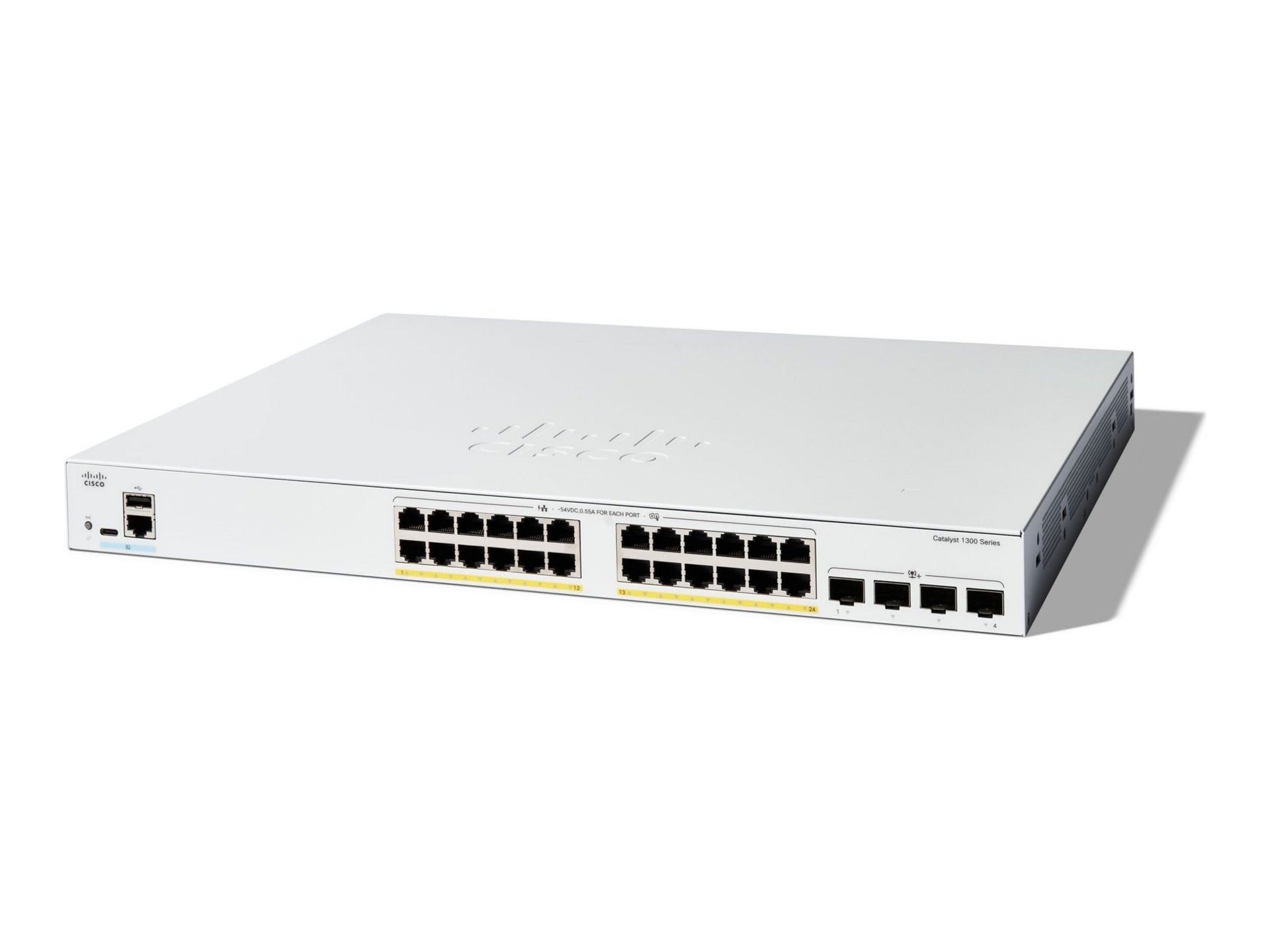 Cisco Catalyst 1300 24-Port Full PoE Switch with 4x10G SFP+ Uplinks for Enterprise