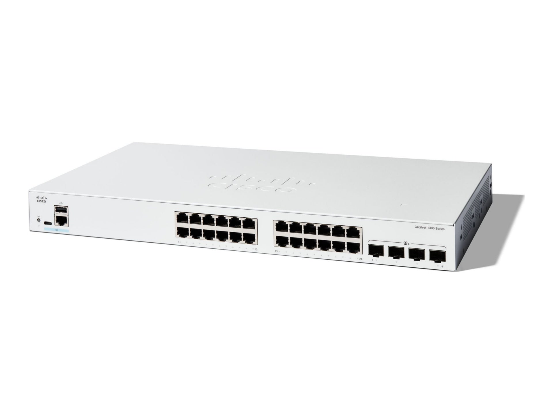 Cisco Catalyst 1300 24-Port Gigabit Switch with 4x10G SFP+ Uplinks for SMB