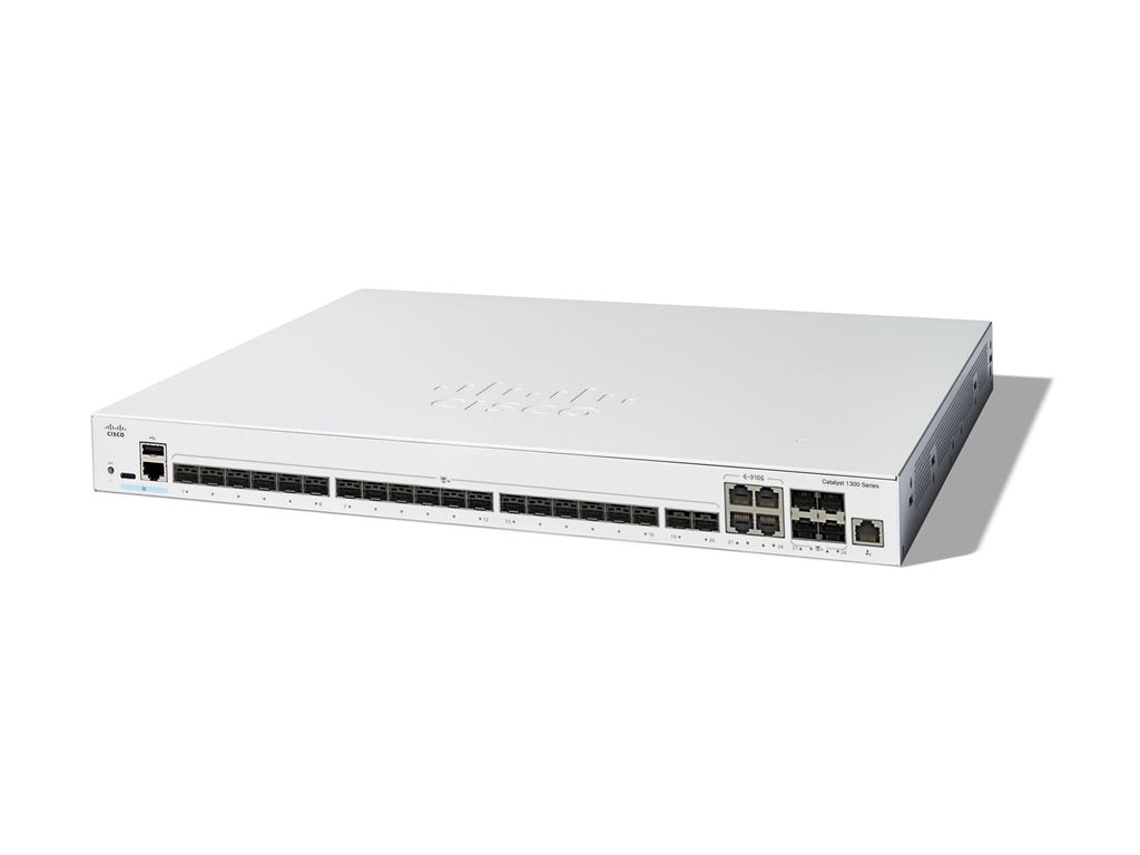 Cisco Catalyst 1300-24XS - Switch - L3 - smart - 24 x 10GBase-X + 4 x combo 10 Gigabit SFP+/RJ-45 - rack-mountable C1300-24XS