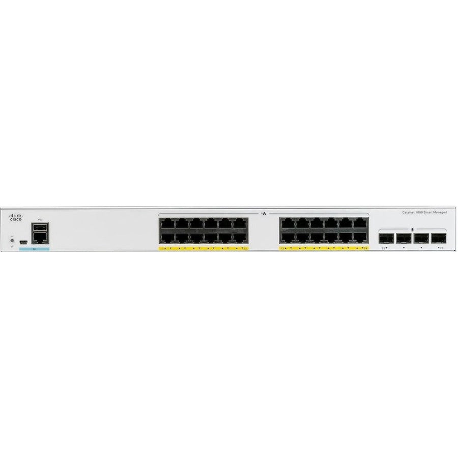 Cisco Catalyst 24-Port PoE+ Gigabit Switch - 4 SFP Uplinks Remanufactured | TecISoft C1000-24FP-4G-L-RF