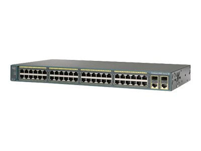 Cisco Catalyst 2960-48TC-S - Switch - L4 - managed - 48 x 10/100 + 2 x combo Gigabit SFP - rack-mountable - refurbished