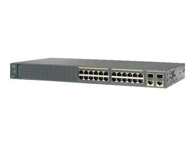 Cisco Catalyst 2960-Plus 24LC-L - Switch - managed - 16 x 10/100 + 8 x 10/100 (PoE) + 2 x combo Gigabit SFP -