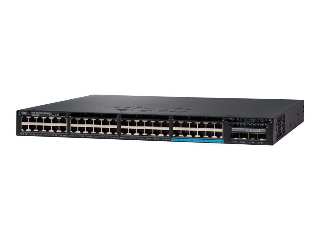 Cisco Catalyst 3650-48PS-S - Switch - L3 - managed - 48 x 10/100/1000 (PoE+) + 4 x SFP - desktop, rack-mountable - PoE+