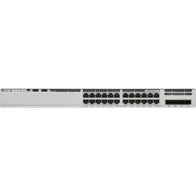 Cisco Catalyst 9200L 1U RM L3 Network Advantage Switch 2GB RAM 4GB Flash 24xGbE RJ-45 4xGbE SFP Uplink C9200L-24T-4G-A