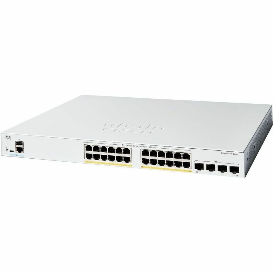 Cisco Catalyst C1200-24P-4G Ethernet Switch - 24 Ports - Manageable - Gigabit Ethernet -
