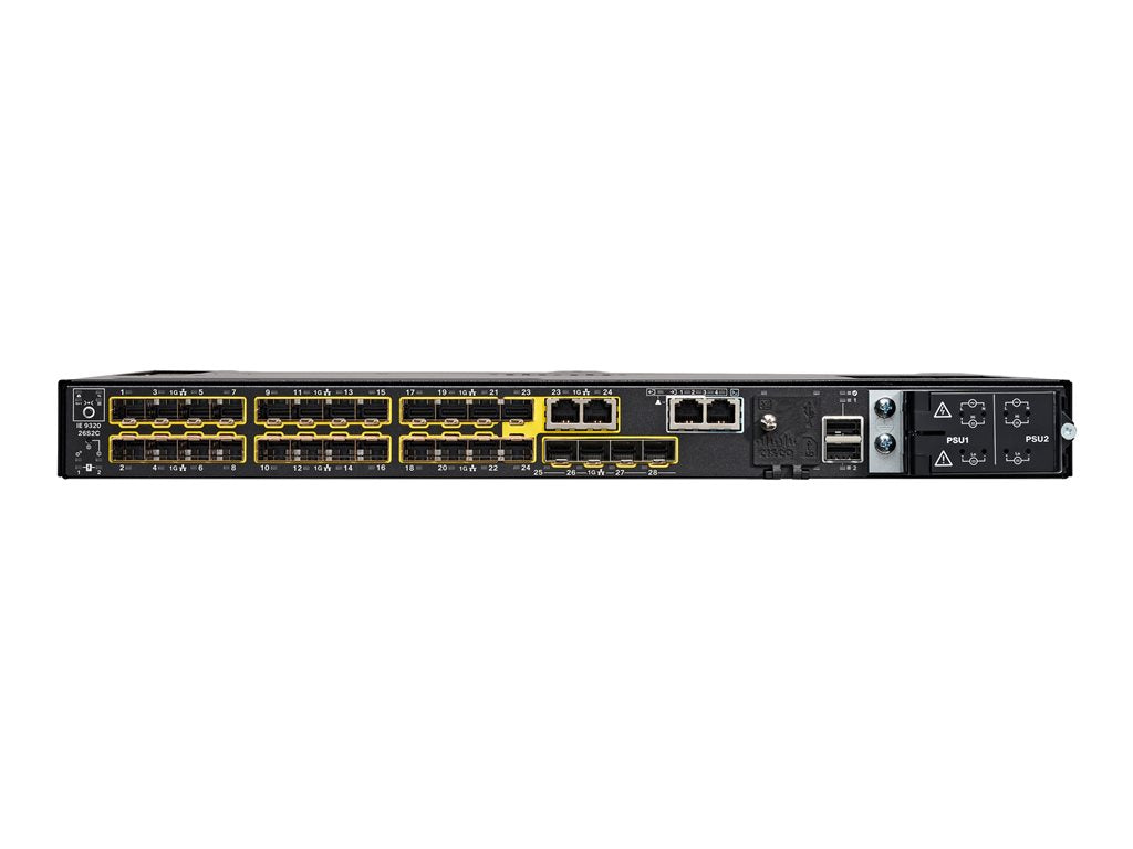 Cisco Catalyst IE9320 Rugged Series - Switch - managed - 22 x Gigabit SFP + 2 x combo 10/100/1000Base-T / 100/1000Base-FX SFP IE-9320-26S2C-E=