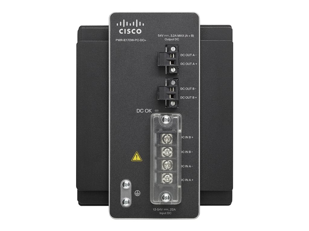 Cisco DC-DC Power Module for POE solution - Power converter (DIN rail mountable) - 10.8 - 60 V - 170 Watt - remanufactured - PWR-IE170W-PCDC-RF