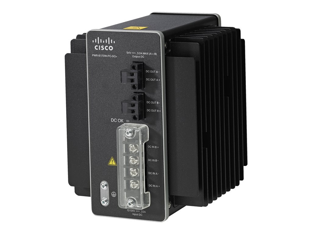 Cisco DC-DC Power Module for POE solution - Power converter (DIN rail mountable) - 10.8 - 60 V - 170 Watt - remanufactured - PWR-IE170W-PCDC-RF