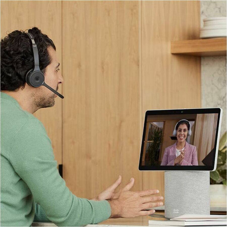 Cisco Dual-Ear, Carbon Black Headset Bundle - Google Assistant, Siri - Stereo - USB Type