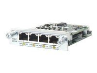 Cisco EtherSwitch HWIC - Switch - managed - 4 x 10/100 - plug-in module - refurbished