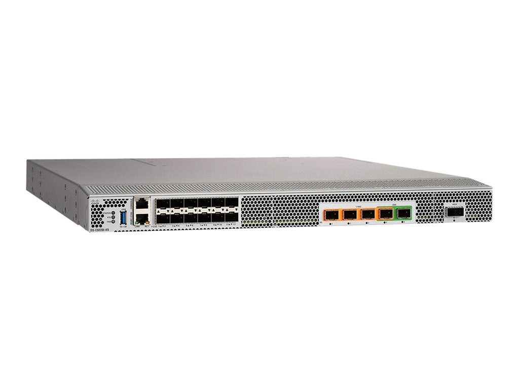 Cisco MDS 9220i Multiservice Fabric Switch - Advanced - switch - 12 x 32Gb Fibre Channel SFP+ + 3 x 10 Gigabit FCIP + 2 x 25 DS-C9220I-12PIK9
