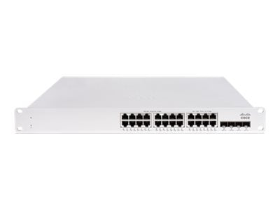Cisco Meraki MS150 24T-4G - Switch - managed - 24 x 10/100/1000 + 4 x Gigabit SFP - rack-mountable - for P/N: MA-CBL-100G-1M, MS150-24T-4G
