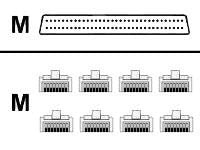 Cisco - Network cable (DTE) - HD-68 (M) to RJ-45 (M) - 3.3 ft - for Cisco 2509, 2509-ET, 2510, 2511, 2512