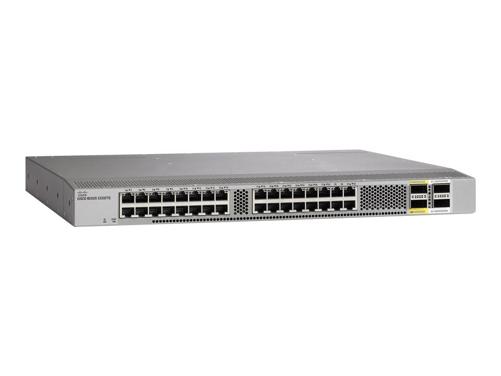 Cisco Nexus 2332TQ 10GE Fabric Extender - Expansion module - 10Gb Ethernet x 32 + 40 Gigabit QSFP+ x 4 - refurbished N2K-C2332TQ-RF