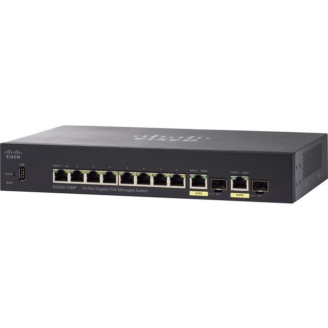 Cisco Sg350-10Mp 10-Port Gigabit Poemanagedsw Remanufactured