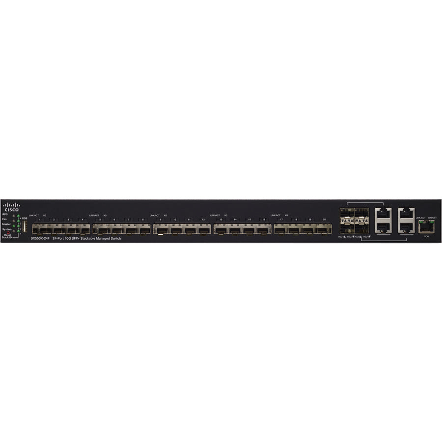 Cisco SX550X-24F 24-Port 10G SFP+ Stackable Managed Switch SX550X-24F-K9-UK