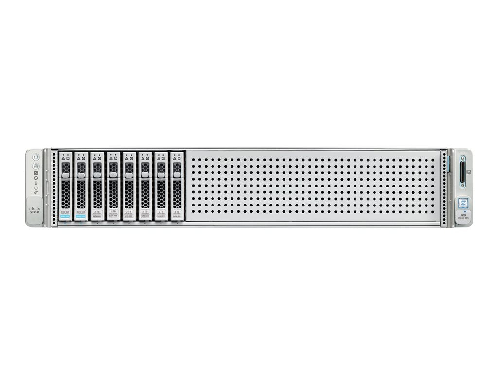 Cisco UCS C240 M5 SFF Rack Server - Server - rack-mountable - 2U - 2-way - no CPU up to - RAM 0 GB - SATA/SAS/PCI Express - hot-swap UCSC-C240-M5SX-RF