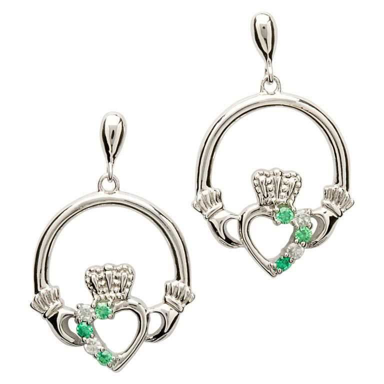 Claddagh Part Set Silver Earrings