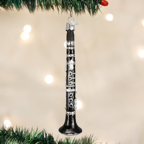 Clarinet Glass Ornament