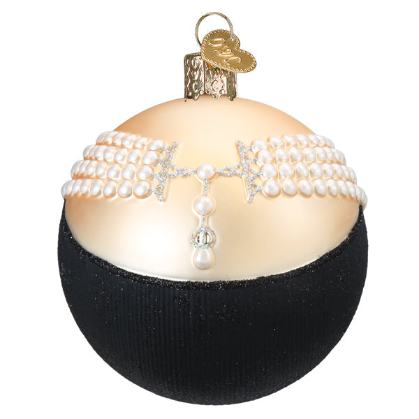Classic Audrey Round Glass Ornament