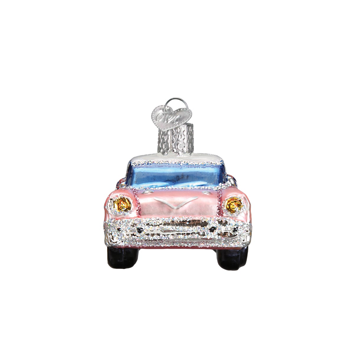 Classic Car Glass Ornament