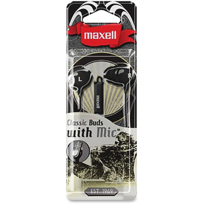 Classic Earbud With Mic Black