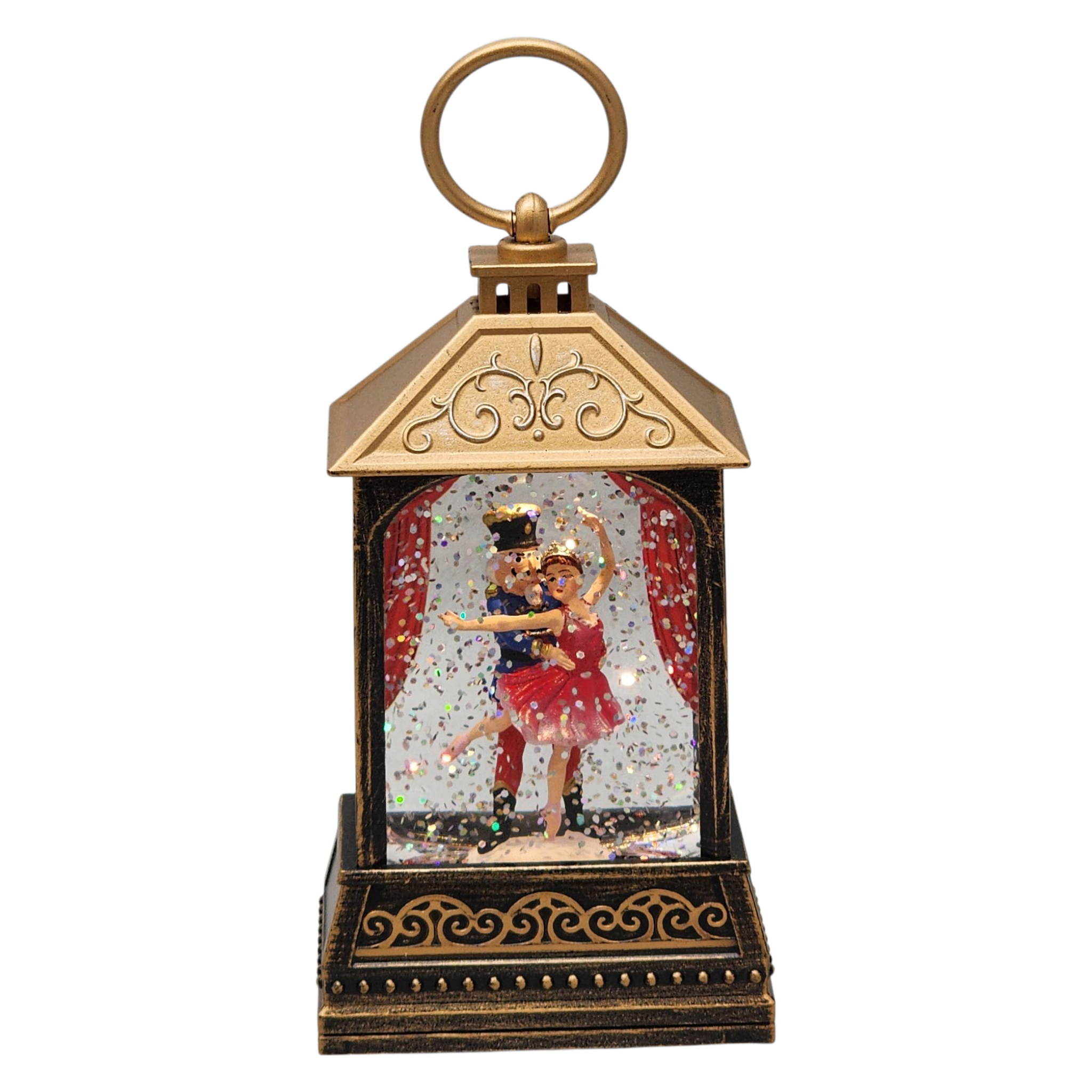 Classic Nutcracker Ballet Lighted Lantern Snow Globe