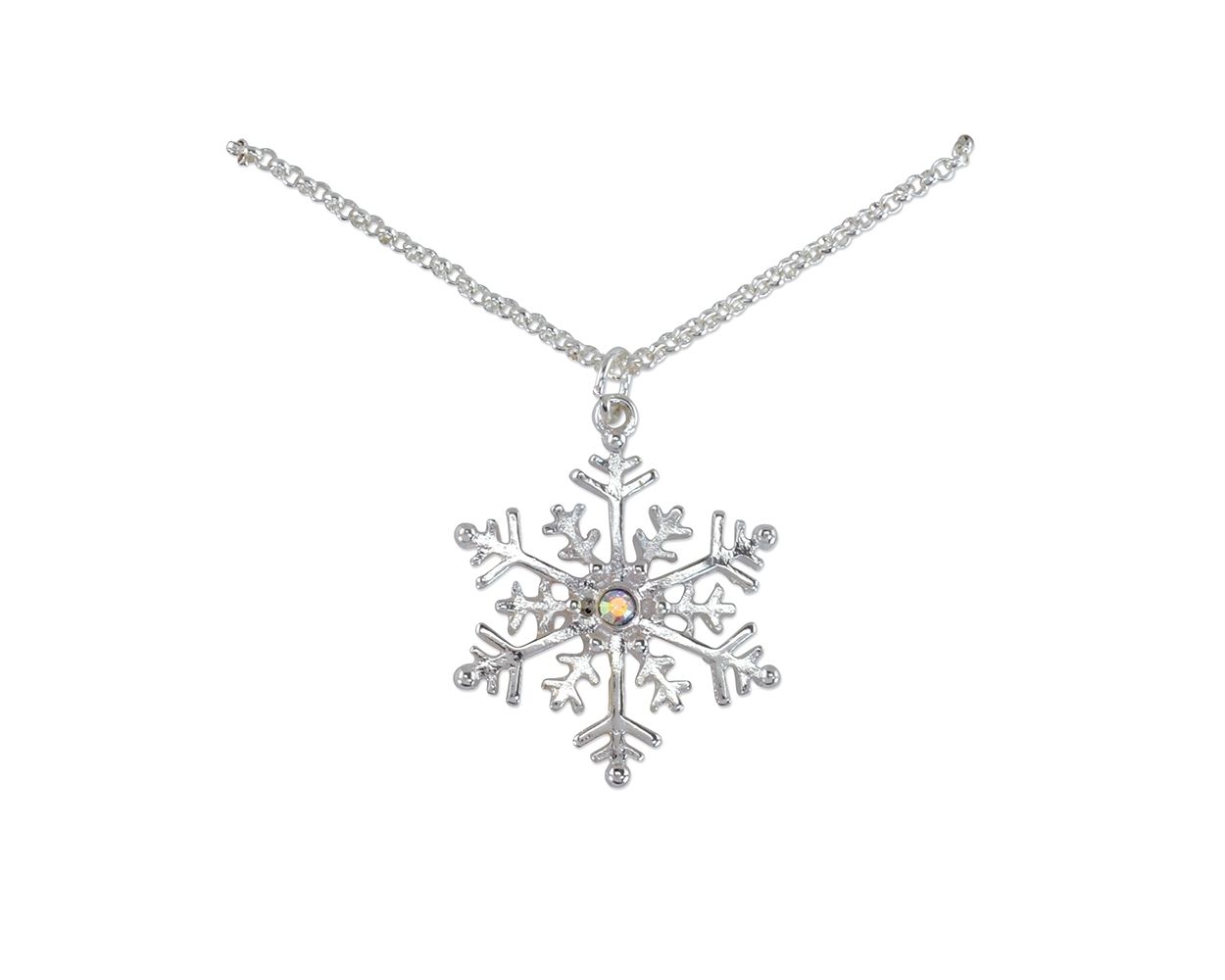 Classic Silver Snowflake - Necklace