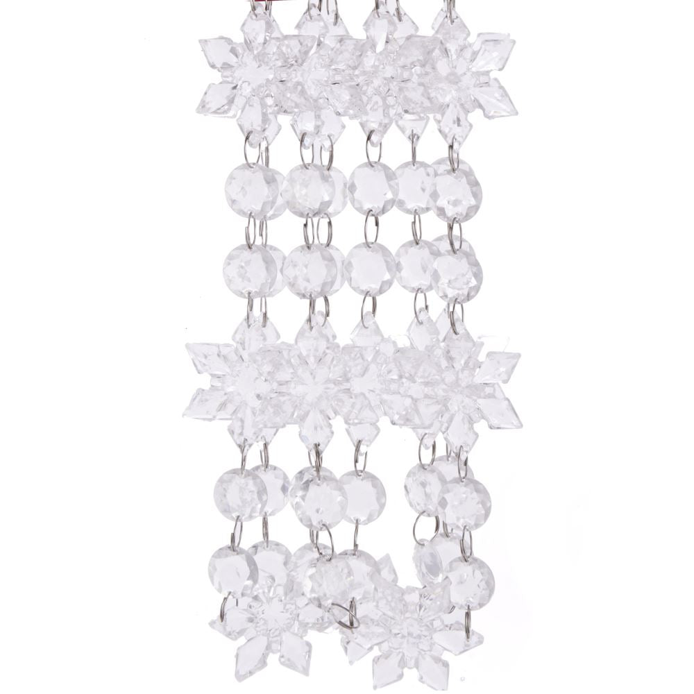 Clear Acrylic Snowflake Bead Garland