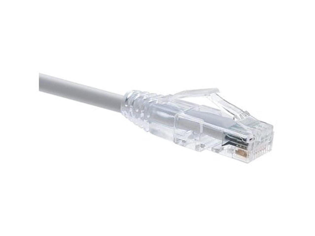 Clearfit Cat6 Patch Cable, Gray, Snagless, 12Ft