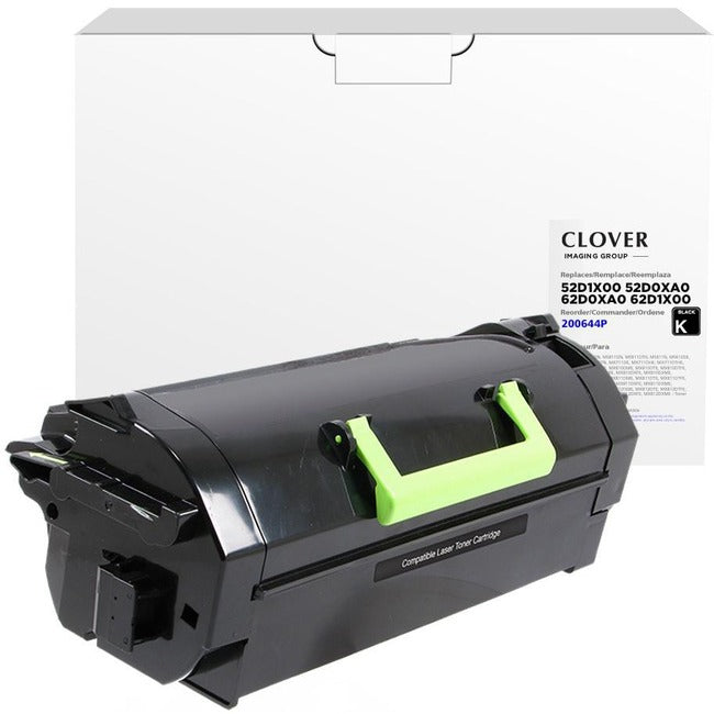 Clover Technologies Remanufactured Extra High Yield Laser Toner Cartridge - Alternative for Lexmark (MS711, MS811, MS812, MX711, MX811, MX812, 52D1X00, 52D0XA0, 52D1X0L, 62D0XA0, 62D1X00, ...) - Black Pack 200644P