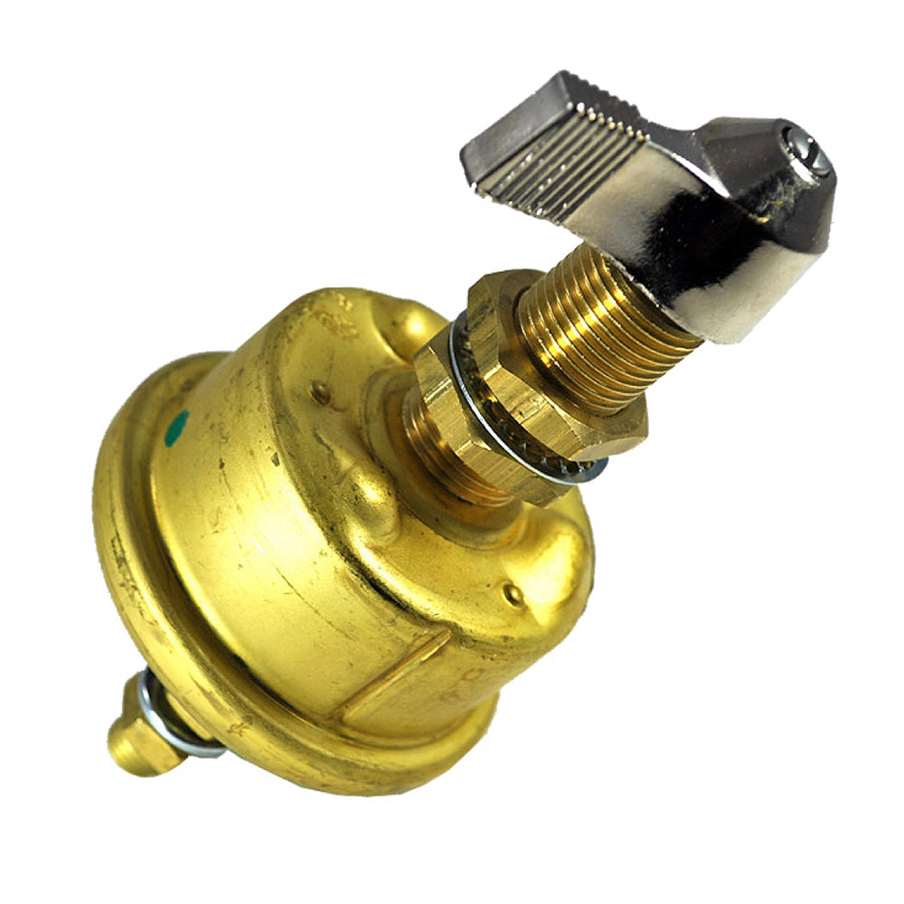 Cole Hersee Single Pole Brass Battery Switch w/Faceplate 175 Amp Continuous 800 Amp